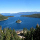 A photo from a helicopter in South Lake Tahoe above Edgewood Tahoe Golf Course.