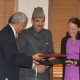 The Secretary, Ministry of Health and Family Welfare, Keshav Desiraju and the Commissioner, U.S. Food and Drug Administration (USFDA), Margaret A. Hamburg, exchanging the signed document of an MoU in the field of health and Medicine, in the presence of the Union Minister for Health and Family Welfare, Ghulam Nabi Azad, in New Delhi on February 10