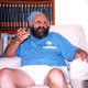 Khushwant wearing the UNHCR shirt