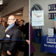 Gathering during the Bank's Green Branch opening and staff helping community