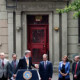 Mayor Bill de Blasio Hosts a Press Conference with Attorney General Eric Schneiderman. Corner of Union Street and Troy Avenue, Brooklyn.