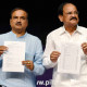 Union Urban Development Minister M Venkaiah Naidu with Union Chemicals and Fertilisers Minister, Ananth Kumar showing the list of cities chosen for its Smart Cities project at a press conference in New Delhi