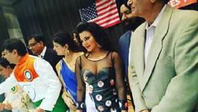 Rakhi Sawant at Chicago FIA India Day celebrations