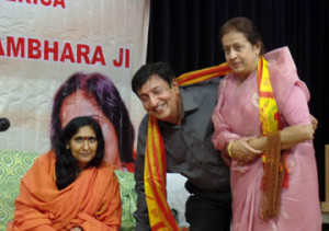 Chandru and Sajni Bhambhra with Didi Maa