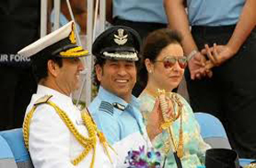 Sachin Tendulkar attends 83rd Air Force celebrations