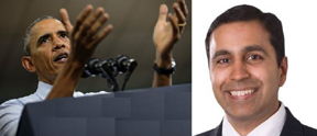 Raja Krishnamoorthi and President Barack Obama