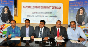 ICO Organizers addressing media meet From to Right, Nimesh Jani, Viral Shah, Krishna Bansal, Ashfaq Syed and Vinod Vashisth