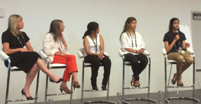 Manasi Maheshwari speaking at 'Women in Big Data' event