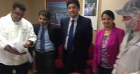 Air India team (L-R) Nadeem Rahamat, Rajiv Batish, Nakul Chand, Ms Katherine Thorat and Paul Verdi