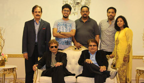 Standing from left: Arif Rizvi, Geetesh Iyer, Rajeshvar Singh of Melody Makers, Vikas Singh, Ria Nilawar. Seated Organizers from left: Peter Sahjani & Dahya Mistry