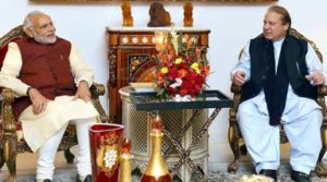 Lahore: Prime Minister Narendra Modi and his Pakistani counterpart Nawaz Sharif at a meeting in Lahore on Friday. PTI Photo / PIB(PTI12_25_2015_000217B)