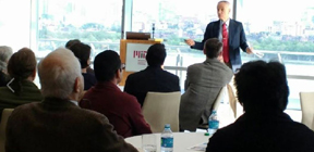 Prof Ross Basati addressing the meet at MIT India Fall Reception