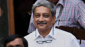 New Delhi: Defence Minister Manohar Parrikar after a Cabinet meeting at South Block in New Delhi on Wednesday. PTI Photo by Subhav Shukla(PTI9_28_2016_000049b)