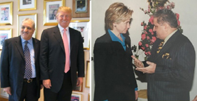 Kamal Dandona with Donald Trump and Hillary Clinton