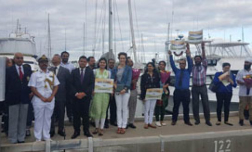 All-women crew sailboat of Indian Navy reaches New Zealand