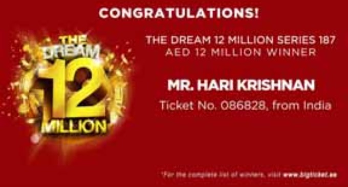 Indian wins dirham 21 million in UAE draw