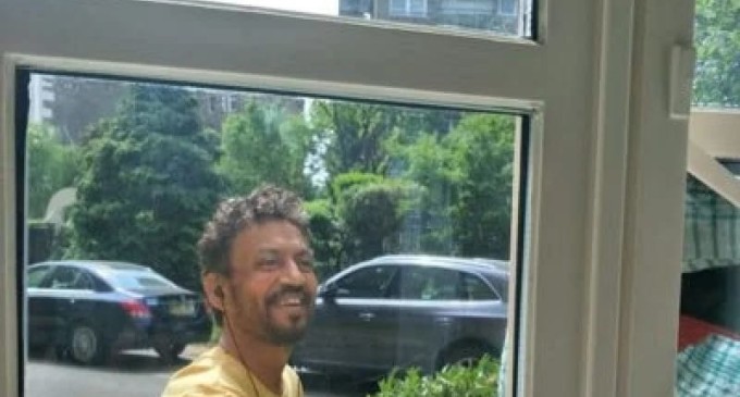 Irrfan Khan looks happy but frail