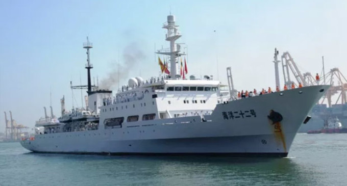 Hydrographic survey ship of Chinese Navy in Lanka on goodwill visit