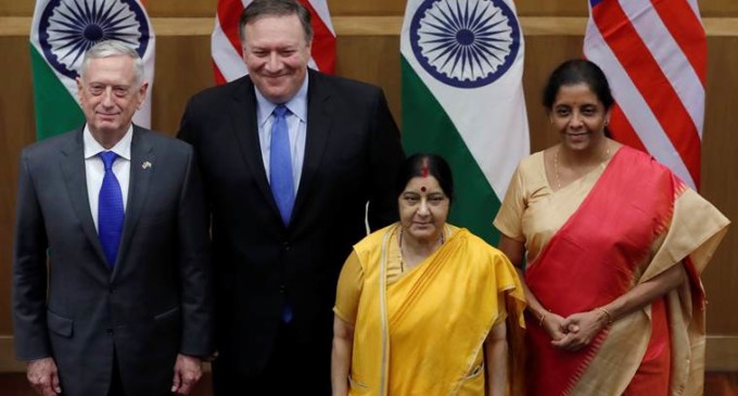 China welcomes Indo-US 2+2 talks