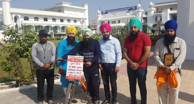 3000 km cycle yatra for Punjabi promotion