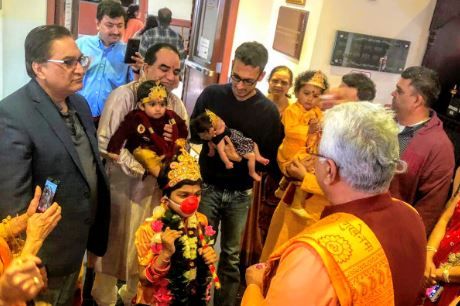 A group of devotees at the celebration
