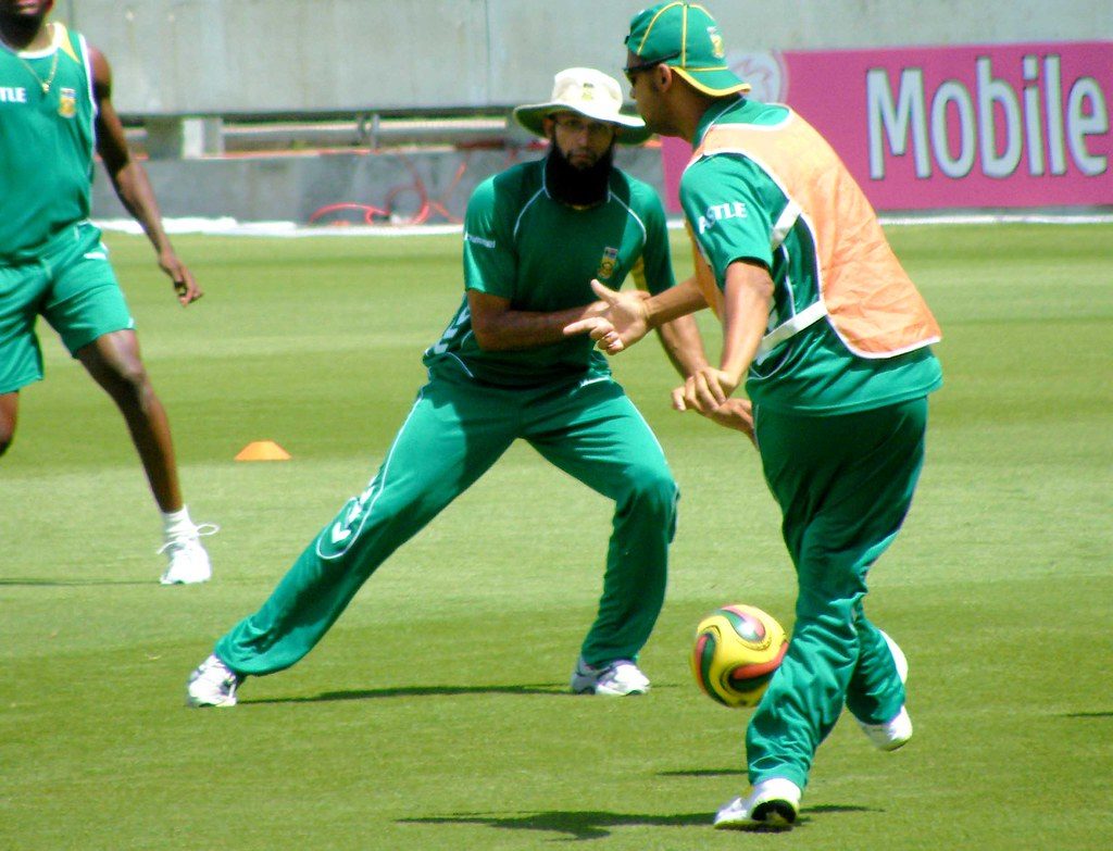 Hashim Amla batting for South Africa
