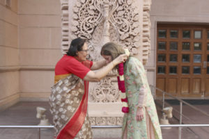 Governor Phil Murphy of New Jersey with First Lady Tammy Murphy at Swaminarayan Akshardham in New Delhi