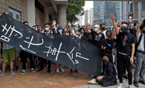 Hong Kong protesters clamour for the release of detained activist