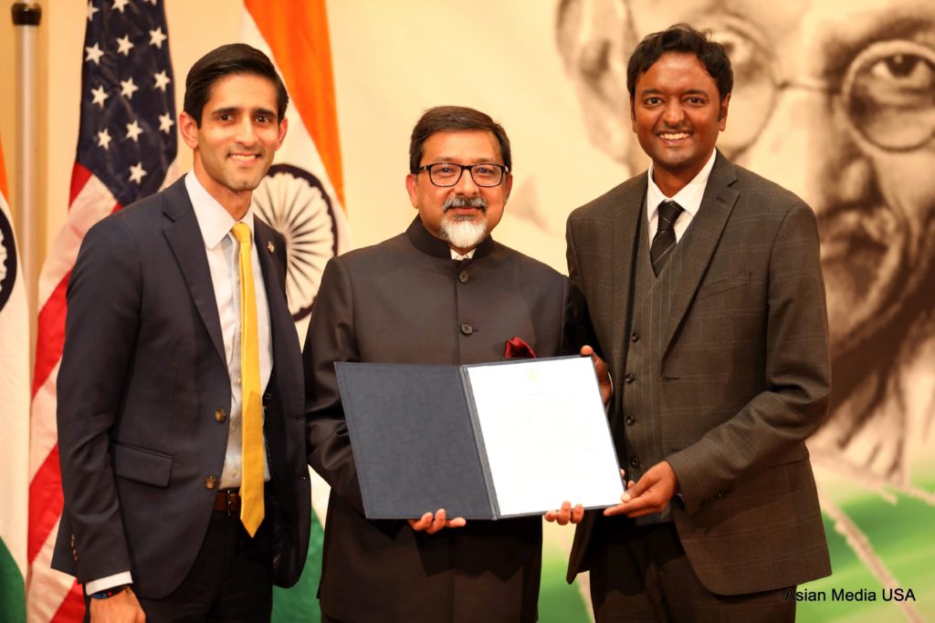 CG Dalela (center) with Samir Mayekar and H. Kolasani