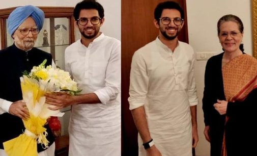 Aaditya Thackeray meets Sonia and Manmohan, invites them for Uddhav’s swearing-in