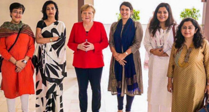 Angela Merkel meets five women including Atishi, Karuna Nundy