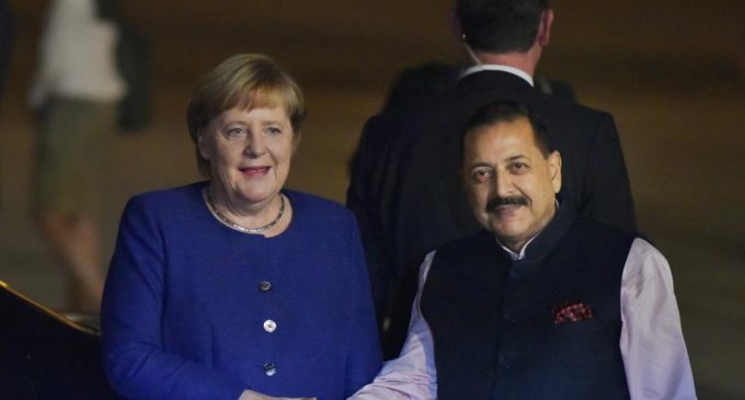 German Chancellor Angela Merkel arrives in Delhi; to hold talks with PM Modi on Friday