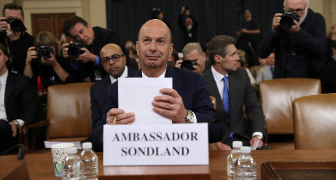 US Ambassador to EU says there was quid pro quo on Ukraine