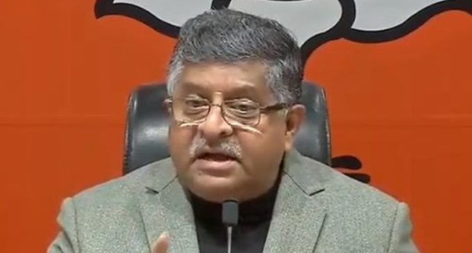 Cong creates ‘complications’, BJP brings solutions: Ravi Shankar Prasad