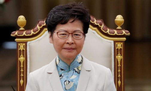 Hong Kong leader says new US law, violence will harm economy