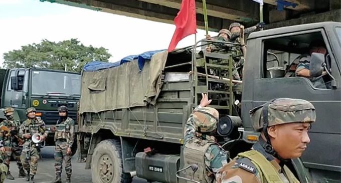 CAB: People defy curfew in Guwahati, Army conducts flag march