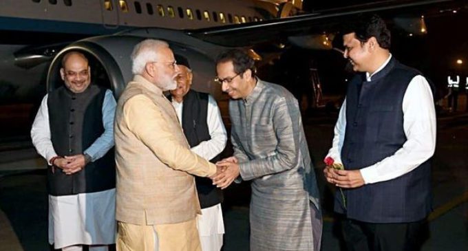 Uddhav Thackeray meets Modi for first time after becoming CM