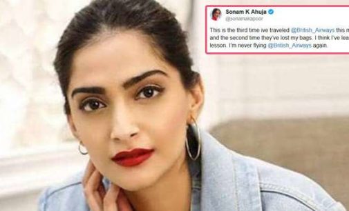 British Airways misplaces Sonam’s bags again!