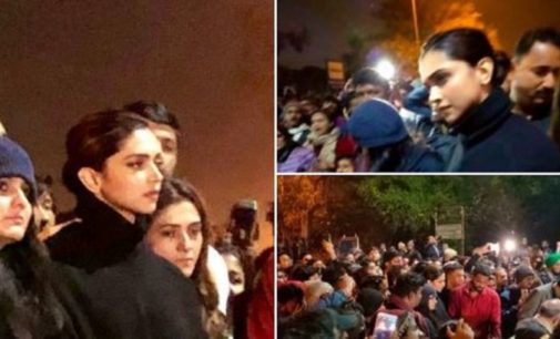 Deepika Padukone visits JNU students
