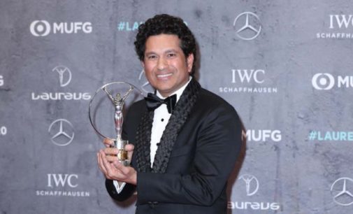 Legendary Tendulkar receives best Laureus sporting moment