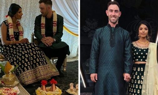 Glenn Maxwell goes all Indian in engagement to Vini Raman