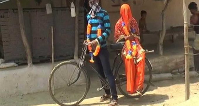 Groom cycles 100 kms to get married in UP district