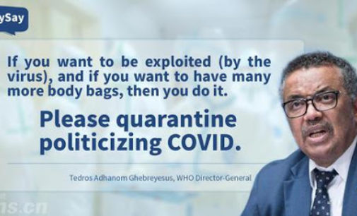 “Please quarantine politicizing COVID”: WHO chief