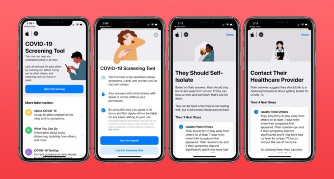 Apple updates coronavirus screening app with new symptoms