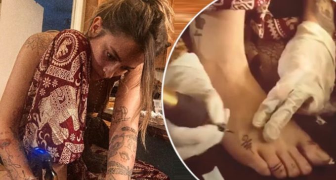 Lockdown diaries: Paris Jackson gives herself foot tattoo