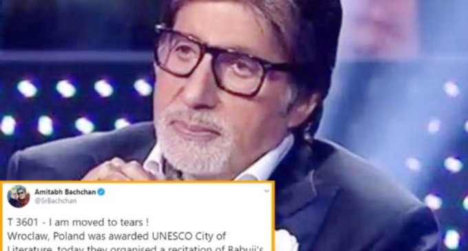 Big B ‘moved beyond emotion’ as Polish students recite his father’s poem