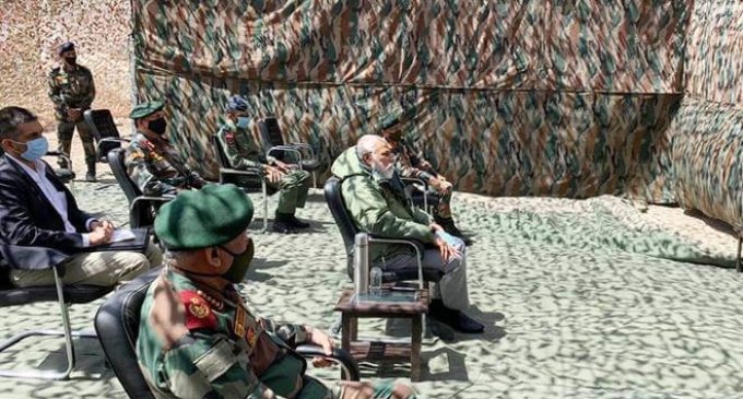 PM reaches Ladakh on a surprise visitÂ
