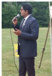 Abhishek addressing the gathering