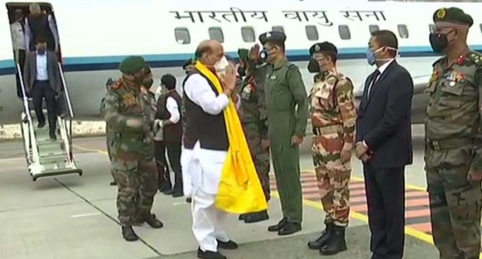 Rajnath in Ladakh, to review forces preparedness on ground