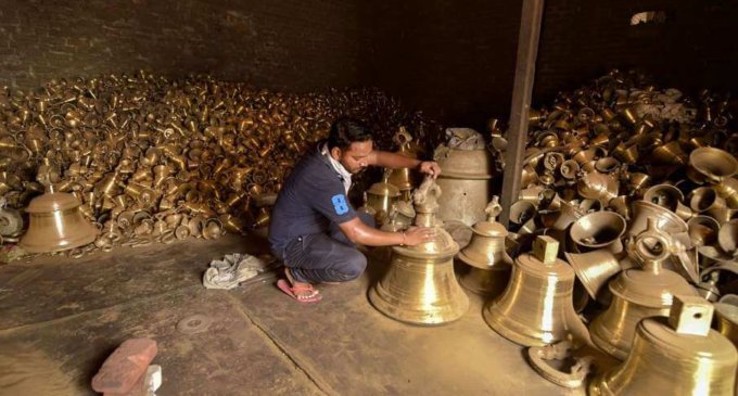 Artisans in Etah make 2,100kg bell for Ram temple